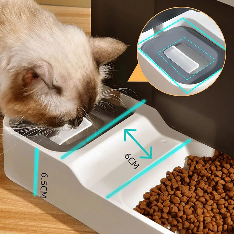 Distributeur de Croquettes avec Réserve d'Eau Chat