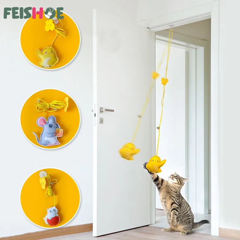 Jouet interactif pour chat à ventouse
