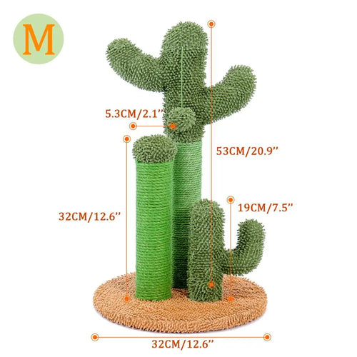 Arbre à Chat Cactus Griffoir avec Boule pour Chat