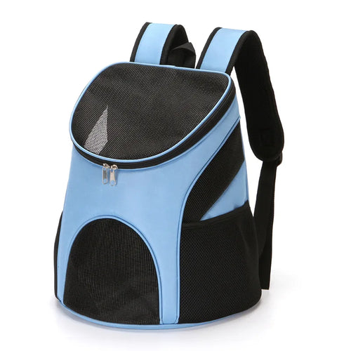 Sac à Dos de Transport en Nylon pour Chat Bleu et Marron