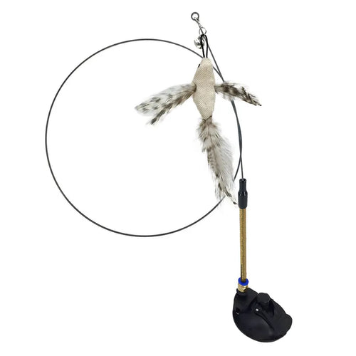Jouet "attrape oiseau" flexible pour chat