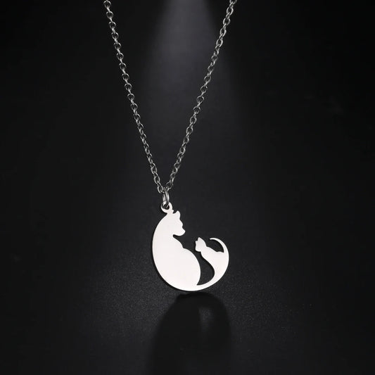 Pendentif Maman et Bébé Chat : Un Symbole d'Amour Félin