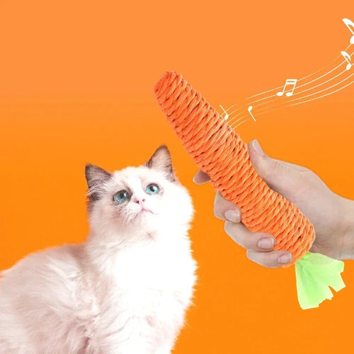 Jouet à Mâcher en Forme de Carotte pour Chats