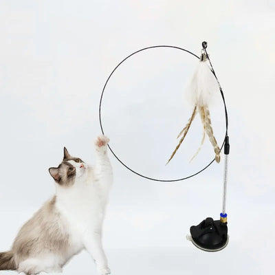 Jouet "attrape oiseau" flexible pour chat