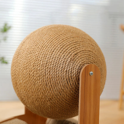 Boule Griffoir avec Arc en Bois pour Chats