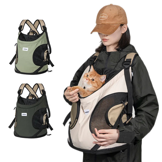 Sac à Dos Portable en Toile Respirante pour Chat