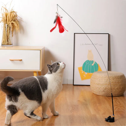 Jouet "attrape oiseau" flexible pour chat
