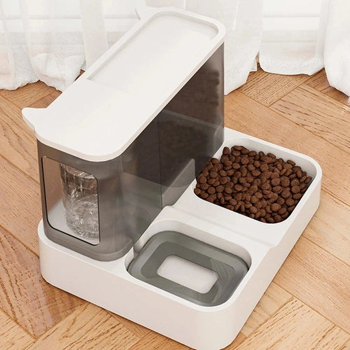 Distributeur de Croquettes avec Réserve d'Eau Chat