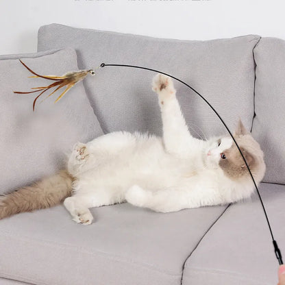 Jouet "attrape oiseau" flexible pour chat
