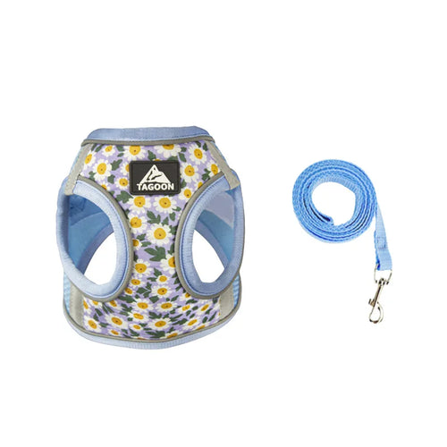 Harnais pour Chat en Maille de Nylon avec Motifs Floraux