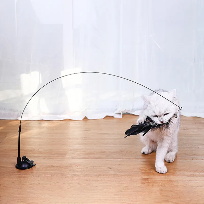 Jouet "attrape oiseau" flexible pour chat