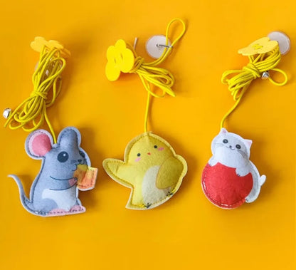 Jouet interactif pour chat à ventouse