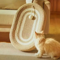 Tapis-Lit à Gratter avec Boule de Jeu pour Chat