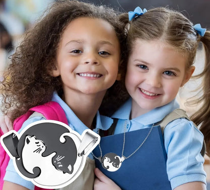 Collier Pendentif Chat Yin Yang